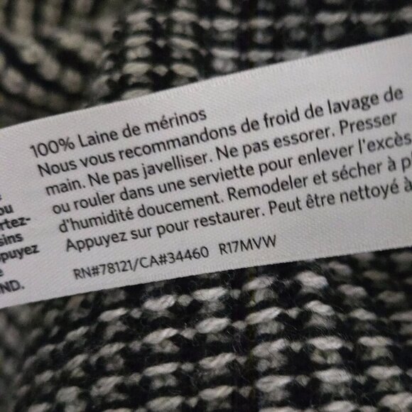 Eileen Fisher 100% Merino Wool Woven Textured Boxy Scoop Neck Sweater Size M - Picture 6 of 7